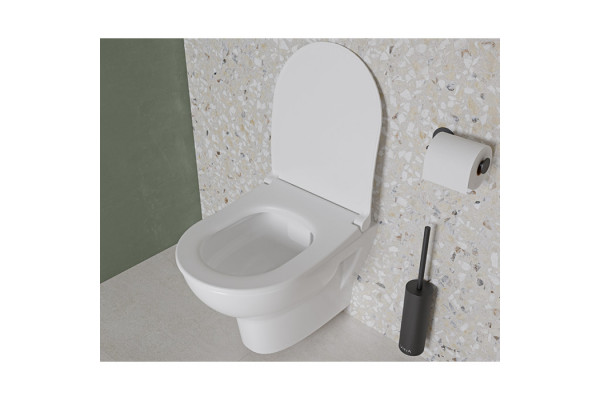 5795B003-6077 Комплект: Безободковый подвесной унитаз VitrA Zentrum + тонкое дюропластовое сиденье микролифт