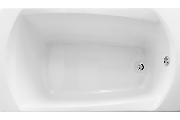 Акриловая ванна 1MarKa Elegance 120х70 пристенная, прямоугольная, объем 106 л.