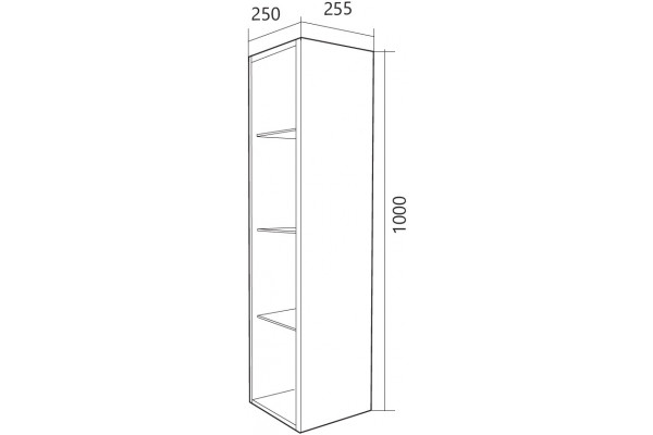 Мебель для ванной 1MarKa Cube 100Н с бельевой корзиной, напольная,  в современном стиле