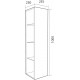 Мебель для ванной 1MarKa Cube 100Н с бельевой корзиной, напольная,  в современном стиле