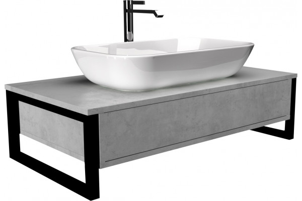 Тумба для комплекта 1MarKa Grunge Loft 80 бетон светлый подвесная, с ящиками