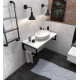Столешница с раковиной 1MarKa Grunge Loft 100 бетон светлый в современном стиле