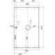 Столешница с раковиной 1MarKa Grunge Loft 80 дуб намибия в современном стиле