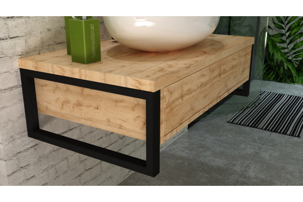Мебель для ванной 1MarKa Grunge Loft 80 дуб вотан подвесная, с ящиками