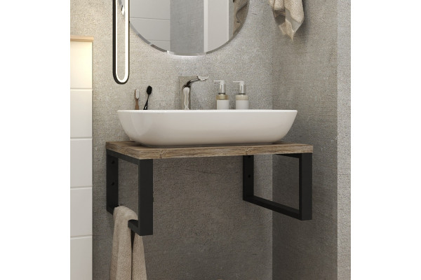 Столешница с раковиной 1MarKa Grunge Loft 60 дуб намибия в современном стиле