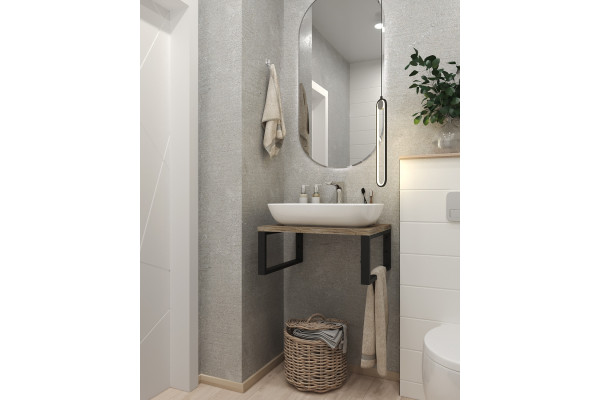 Столешница с раковиной 1MarKa Grunge Loft 60 дуб намибия в современном стиле