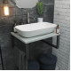 Столешница с раковиной 1MarKa Grunge Loft 60 бетон светлый
