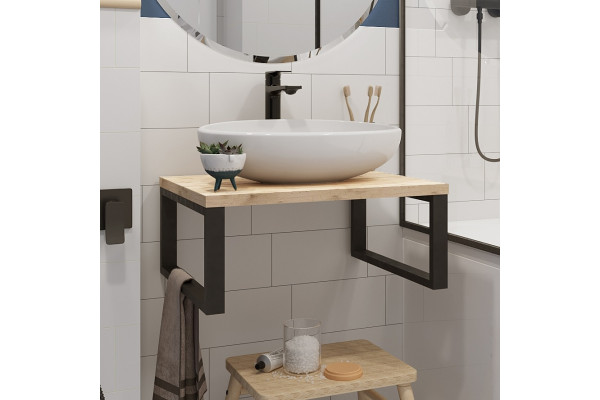 Столешница с раковиной 1MarKa Grunge Loft 60 дуб вотан