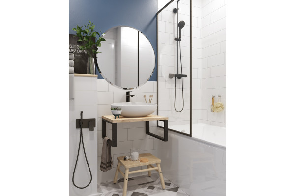 Столешница с раковиной 1MarKa Grunge Loft 60 дуб вотан