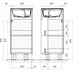 Тумба с раковиной 1MarKa Penta 37x37 белый глянец, напольная, угловая