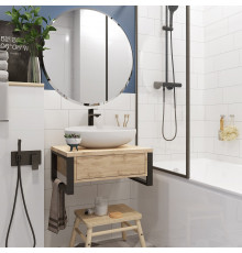 Мебель для ванной 1MarKa Grunge Loft 60П дуб Вотан подвесная, с ящиками