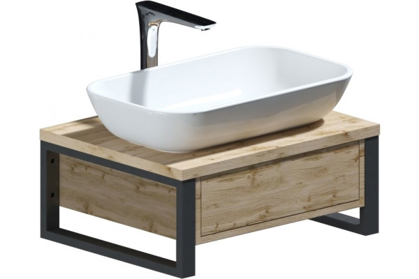 Тумба для комплекта 1MarKa Grunge Loft 60П дуб Вотан подвесная, с ящиками