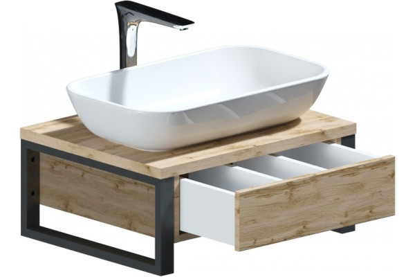 Тумба для комплекта 1MarKa Grunge Loft 60П дуб Вотан подвесная, с ящиками