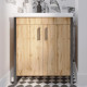 Тумба с раковиной 1MarKa Grunge Loft 70Н дуб Вотан, с дверками, матовая