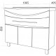 Мебель для ванной 1MarKa Lina classic new 105 белый глянец, с дверками и ящиком, с доводчиками, ручки хром