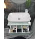 Тумба с раковиной 1MarKa Grunge Loft 60П бетон светлый, подвесная, с ящиками