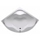 Акриловая ванна 1MarKa Afrodita 140x140 пристенная, четверть круга, объем 220 л.