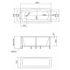 Акриловая ванна 1MarKa Viola 150x70 пристенная, прямоугольная, объем 170 л.