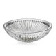 3SC ELEGANCE Раковина накладная D=435/h16 см без отверстия под смеситель донный клапан в комплекте цвет: прозрачный хрусталь/золото 24к. EL11ACRGD