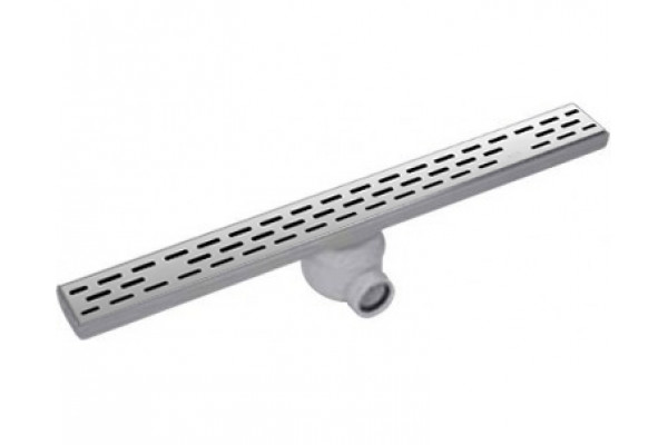 Душевой лоток ACO Showerdrain 405718 с решеткой, хром, в пол около стены