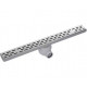 Душевой лоток ACO Showerdrain 405718 с решеткой, хром, в пол около стены