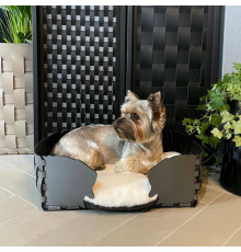 ADJ Лежанка Dog 45х30хН15 см. цвет: серый/черный