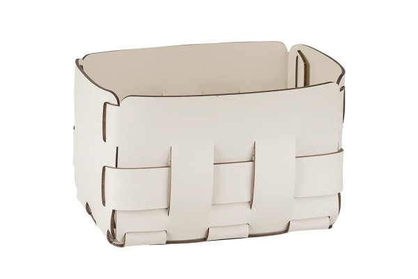 ADJ Корзинка Mini Bottega 12x19xH13 см. цвет: белый/панна котта 1012.10/16