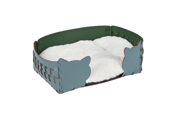 ADJ Лежанка Cat 45х30хН15 см. цвет: небесный/эвкалипт 1555C.50/60