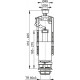 Сливной механизм со стоп-кнопкой Alcaplast A2000-CHROM
