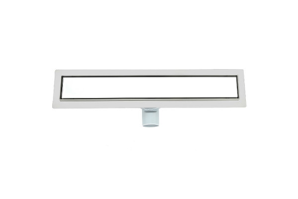 Душевой лоток ALMAes Laguna 70 LG70WH с Белой решеткой, белый, выпуск боковой