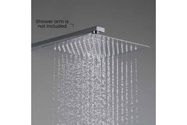 Верхний душ AQUATEK, квадратный 250*250*2 мм, хром AQ2072CR