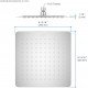 Верхний душ AQUATEK, квадратный 250*250*2 мм, хром AQ2072CR