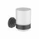 Стакан с держателем AQUATEK КЛАССИК, матовый черный AQ4504MB