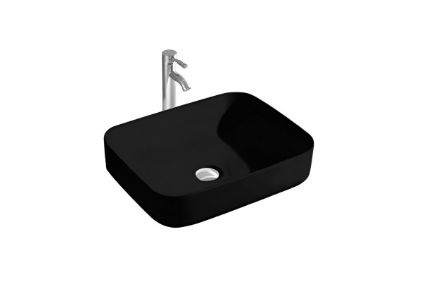 Раковина накладная Aquatek ВЕГА AQ5515-MB 500*390*130мм, черный матовый