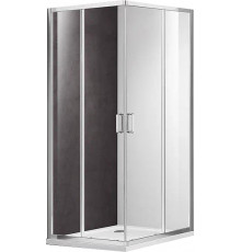 AQ ARI KV 08020CH Душевой уголок квадратный, двери раздвижные 800x800x2000 профиль хром, стекло прозрачное