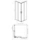 AQ ARI KV 08020CH Душевой уголок квадратный, двери раздвижные 800x800x2000 профиль хром, стекло прозрачное