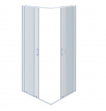 AQ ARI KV 10020CH Душевой уголок квадратный, двери раздвижные 1000x1000x2000 профиль хром, стекло прозрачное