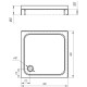 Душевой поддон Акватек 90x90 (с ножками) квадратный DP-0000004