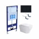 Set AQUATEK АМАДЕО cm (рама AQUATEK Standard INS-0000012 с звукоиз.прокладкой+крепеж KKI-0000002+кнопкаKDI-0000012+унитаз АМАДЕО AQ1180-00 с крышкой