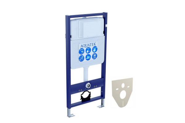 Set AQUATEK АМАДЕО cm (рама AQUATEK Standard INS-0000012 с звукоиз.прокладкой+крепеж KKI-0000002+кнопкаKDI-0000012+унитаз АМАДЕО AQ1180-00 с крышкой