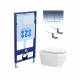 Set AQUATEK ЛЕЯ (рама AQUATEK Standard INS-0000012 с звукоиз.прокладкой+крепеж KKI-0000002+кнопкаKDI-0000010+унитаз ЛЕЯ AQ1199-00 с крышкой-сиденьем
