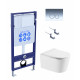 SET AQUATEK ОБЕРОН T KDI18 (рама AQUATEK Standard INS-0000012 с клавишей KDI-0000018 и крепежом KKI-0000002+унитаз ОБЕРОН AQ1365T-00 с тонким сиденьем