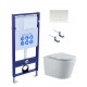 SET AQUATEK ВЕГА-1905-013 (рама AQUATEK Standard INS-0000012 с клавишей KDI-0000013 и крепежом KKI-0000002+унитаз ВЕГА AQ1905-00 с тонким сиденьем sc