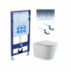Set AQUATEK ВЕГА (рама AQUATEK Standard INS-0000012 с звукоиз.прокладкой+крепеж KKI-0000002+кнопкаKDI-0000010+унитаз ВЕГА AQ1905-00 с крышкой-сиденьем