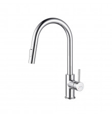 Смеситель для кухни AQUATEK ЕВРОПА, с вытяжным изливом 2 jet, хром AQ1384CR