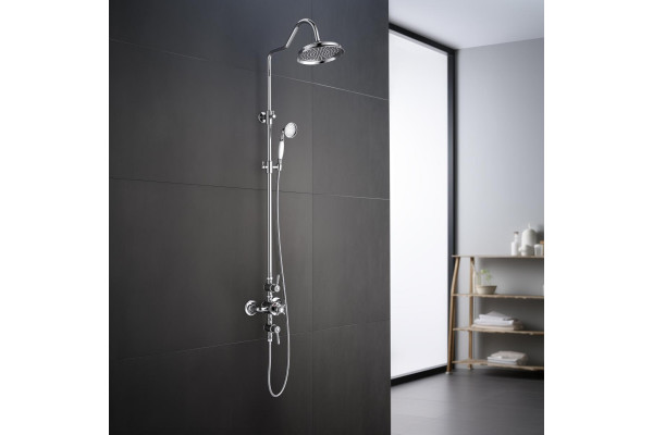 Термостатическая душевая система AQUATEK КЛАССИК, 220мм, хром AQ2563CR