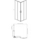 AQ ARI KV 09020BL Душевой уголок квадратный, двери раздвижные 900x900x2000 профиль черный, стекло прозрачное