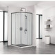 AQ ARI KV 09020BL Душевой уголок квадратный, двери раздвижные 900x900x2000 профиль черный, стекло прозрачное