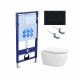 Set AQUATEK ЛЕЯ (рама AQUATEK Standard INS-0000012 с звукоиз.прокладкой+крепеж KKI-0000002+кнопкаKDI-0000012+унитаз ЛЕЯ AQ1199-00 с крышкой-сиденьем