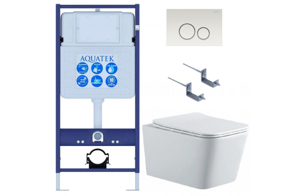 SET AQUATEK ЛИБРА N KDI15(рама AQUATEK Standard INS-0000012 с клавишей KDI-0000015 и крепежом KKI-0000002+унитаз ЛИБРА AQ0530N-00 с тонким сиденьем sc